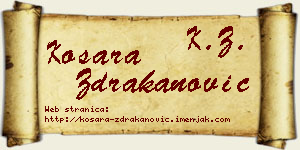 Kosara Ždrakanović vizit kartica